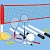 Набор детский DFC для игры в бадминтон, волейбол и теннис GOAL238A